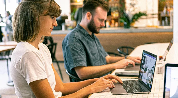 A team collaborating during an AI-First Mindset workshop